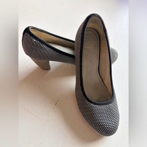 S. OLIVER Houndstooth Block Heel Shoes